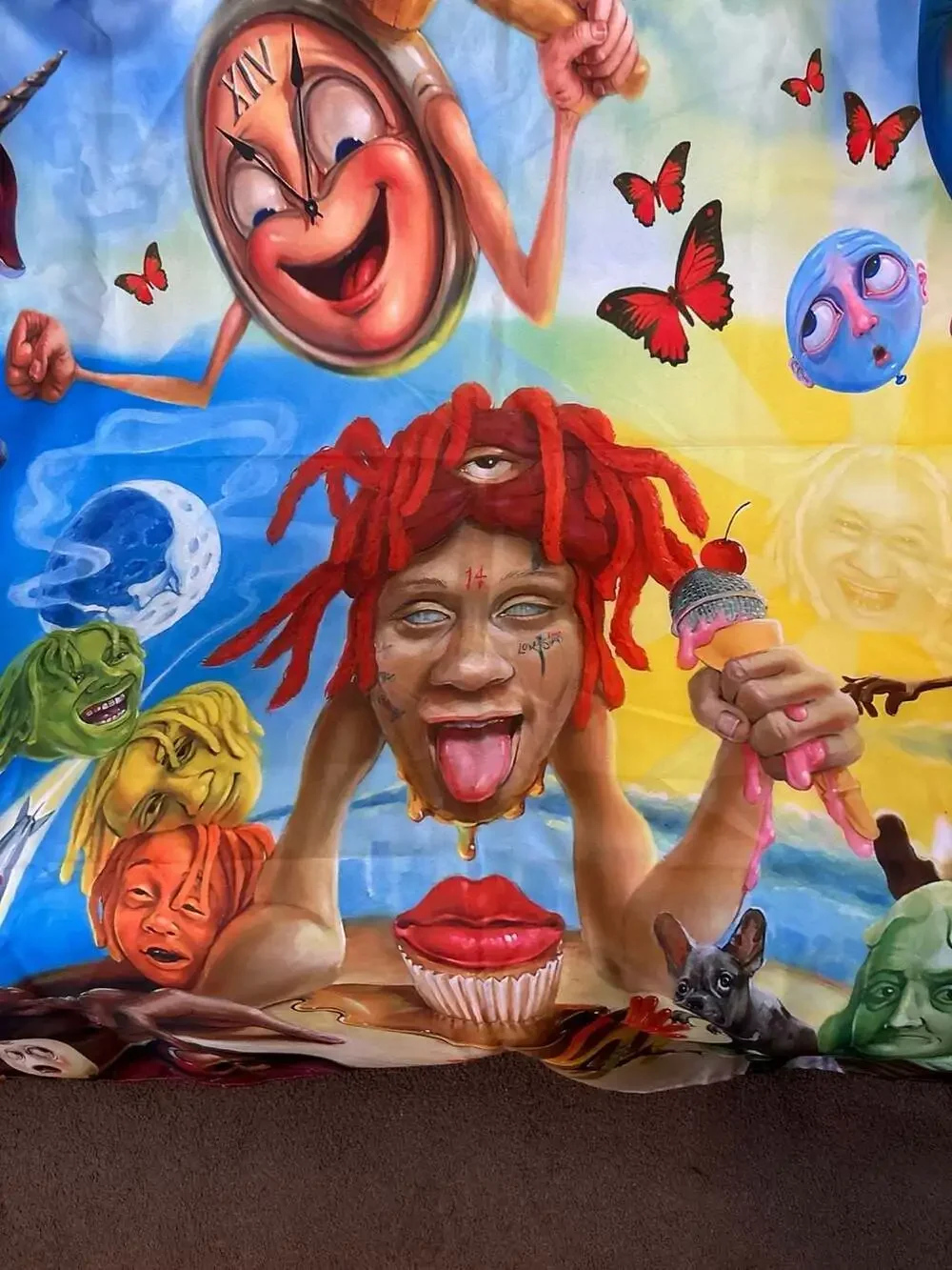 Trippk Red Life's a Trip tapestry 50x60